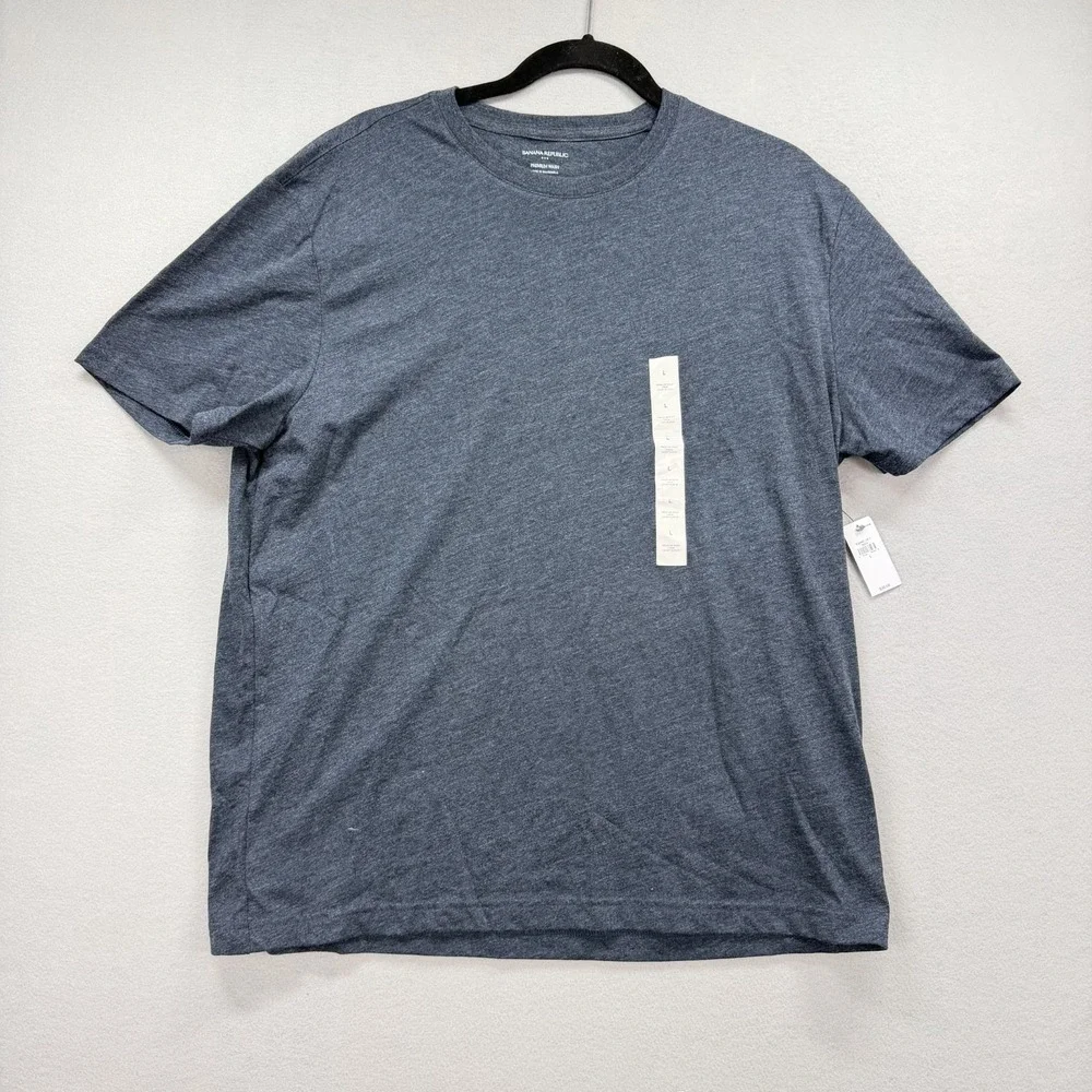 Banana‎ Republic Premium Wash T Shirt Mens Large Tall Gray Crew Neck Casual Tee
